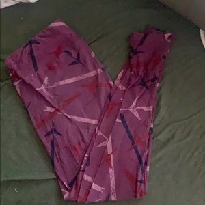 Purple Airplane LuLaRoe TC Leggings